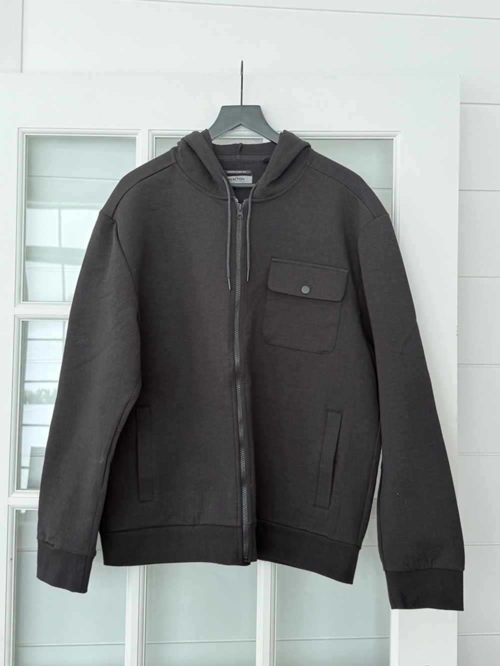 Kenneth Cole Reaction Men's Charcoal Zip-Up Hoodie Jacket